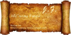 Jászay Fanni névjegykártya